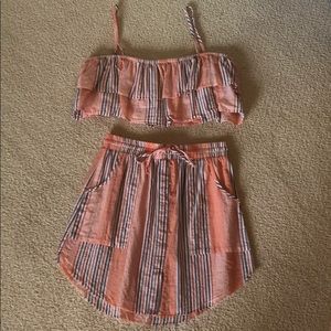 Crop and Skirt Set
